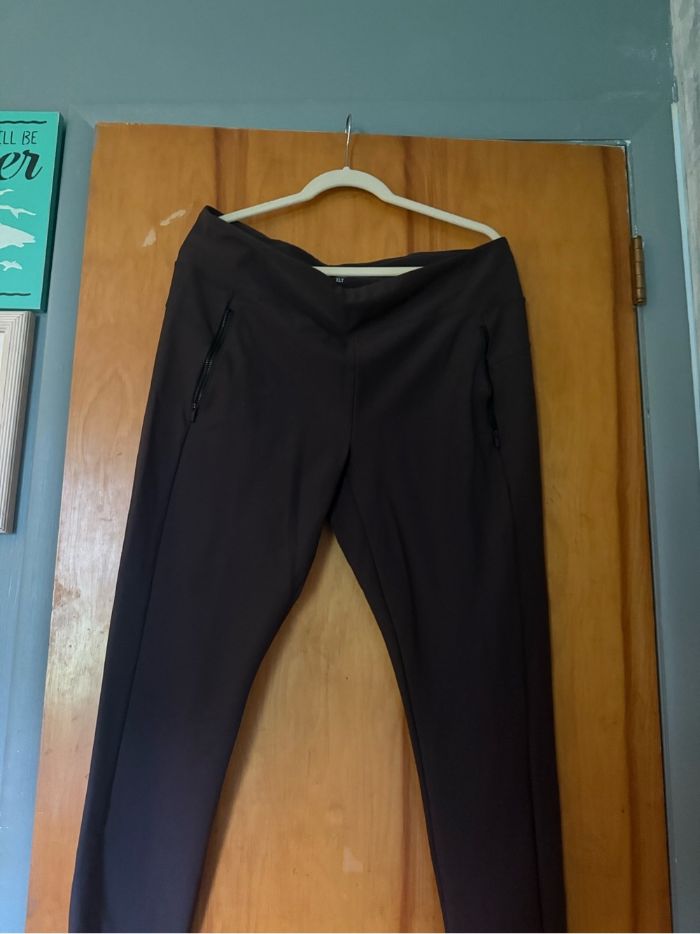 Athleta Brown Skinny Ponte Pants with Zip Pockets